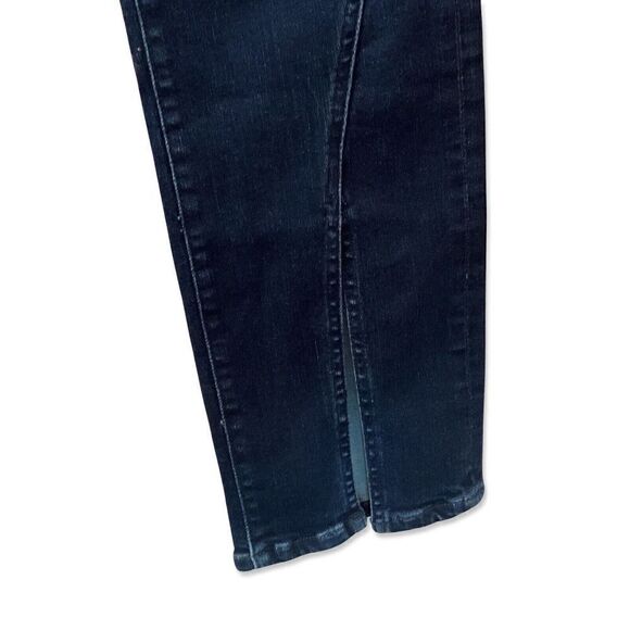 Mother sz 34 The Rascal Sliced Up Heel Dark Denim Flare Jeans Pants NWT $208 - Picture 6 of 13